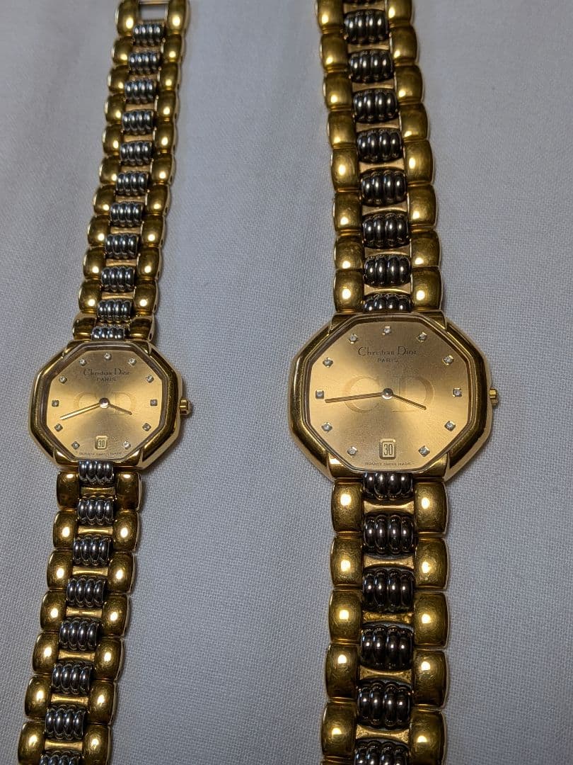 Editions　Christian Dior ペア時計 ゴールド