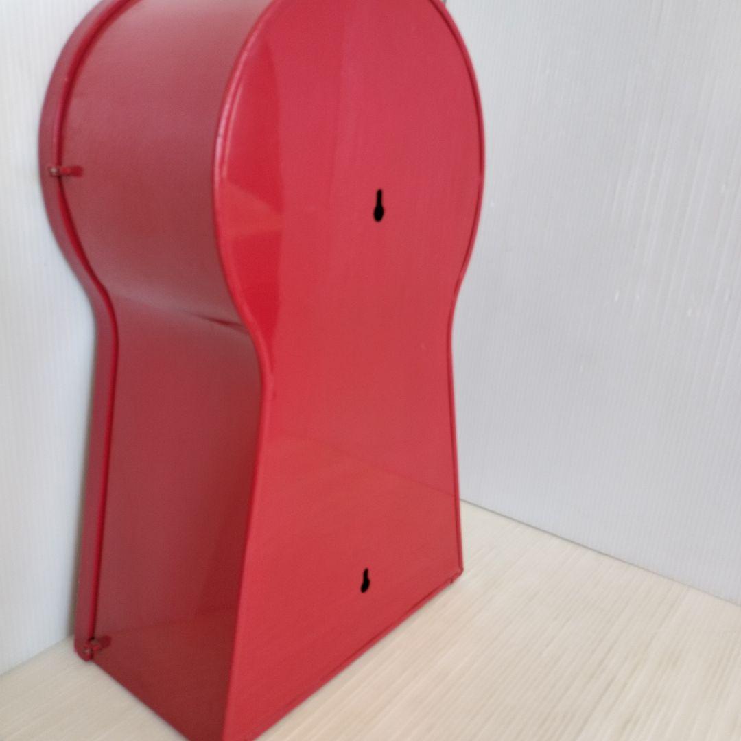 北欧IKEA PS 1995 鍵穴型 掛時計 置時計 収納有赤レッド