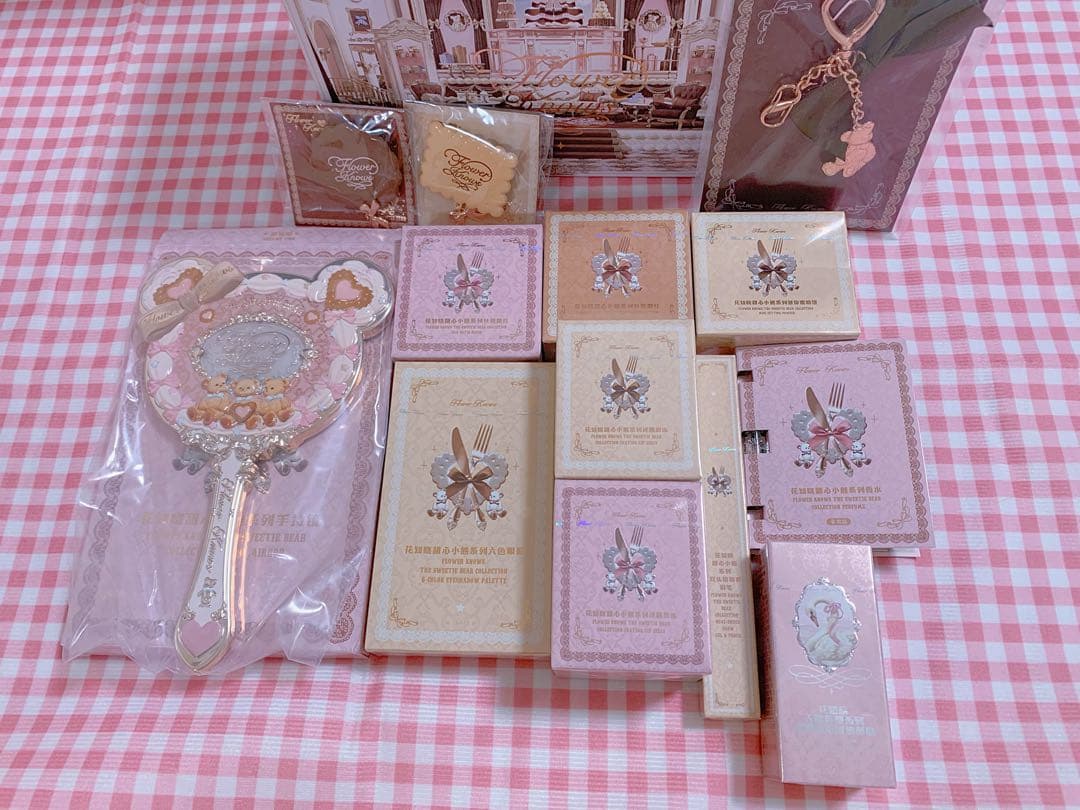 【未使用】フラワーノーズ　スウィーティーベアコレクション　豪華13点ピンクセット