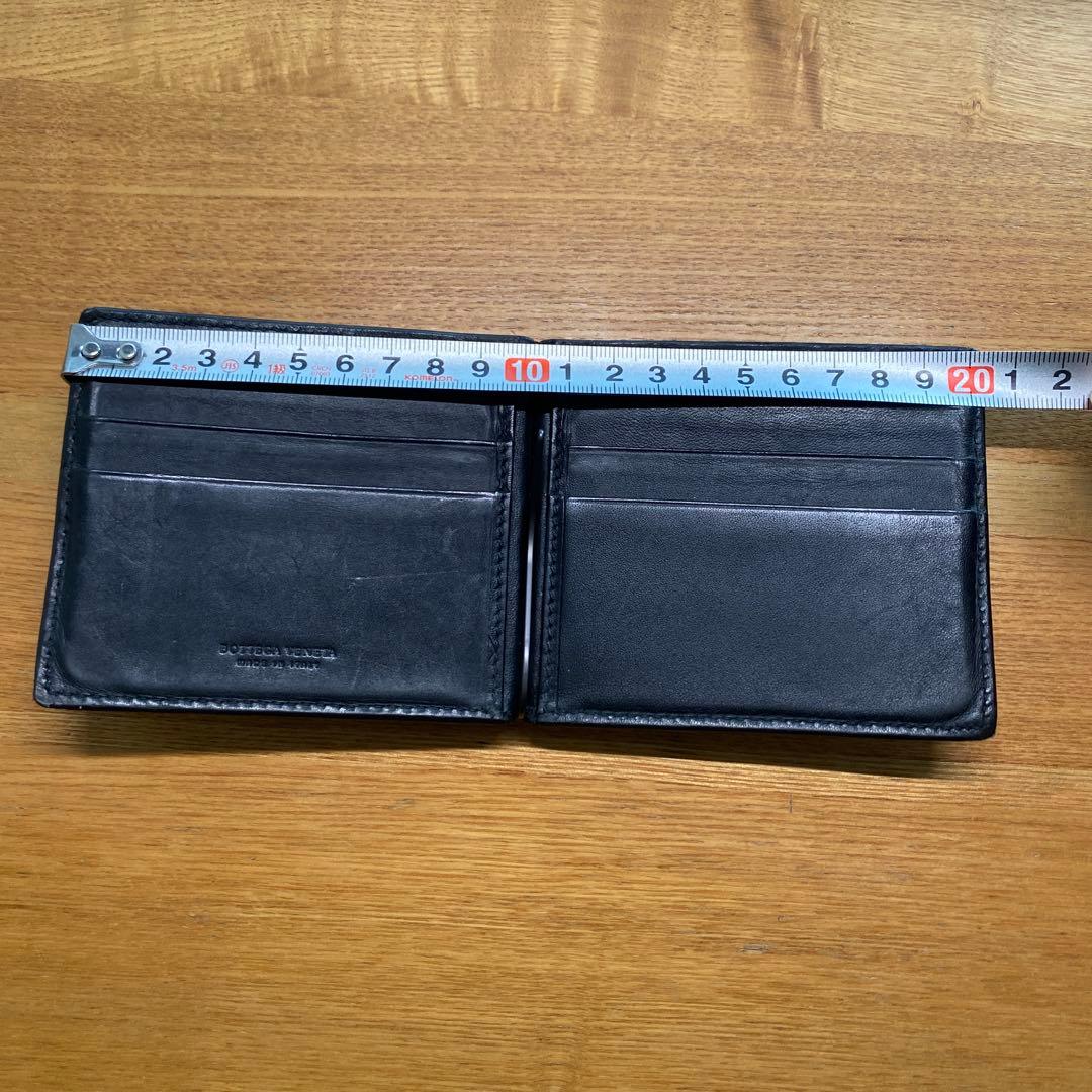 ボッテガヴェネタ マネークリップ 二つ折り財布　ブラック　正規店