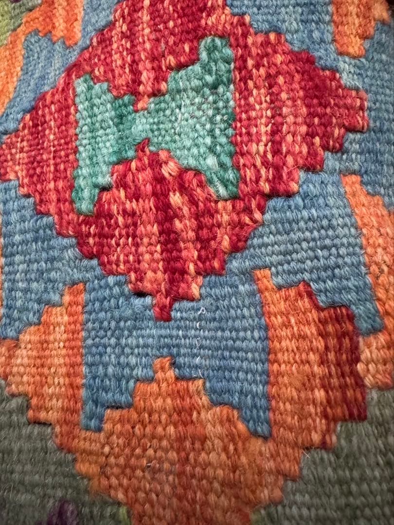 Vol.4アフガニスタン　遊牧民　手織りキリム　センターラグ　174×127④