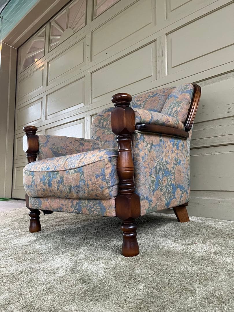 【素】karimoku カリモク コロニアル シングルソファ