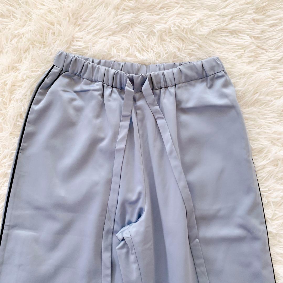 ジェラートピケ　ルームウェア　フリー　カシミヤ混　長袖　サテン　パジャマ　セット