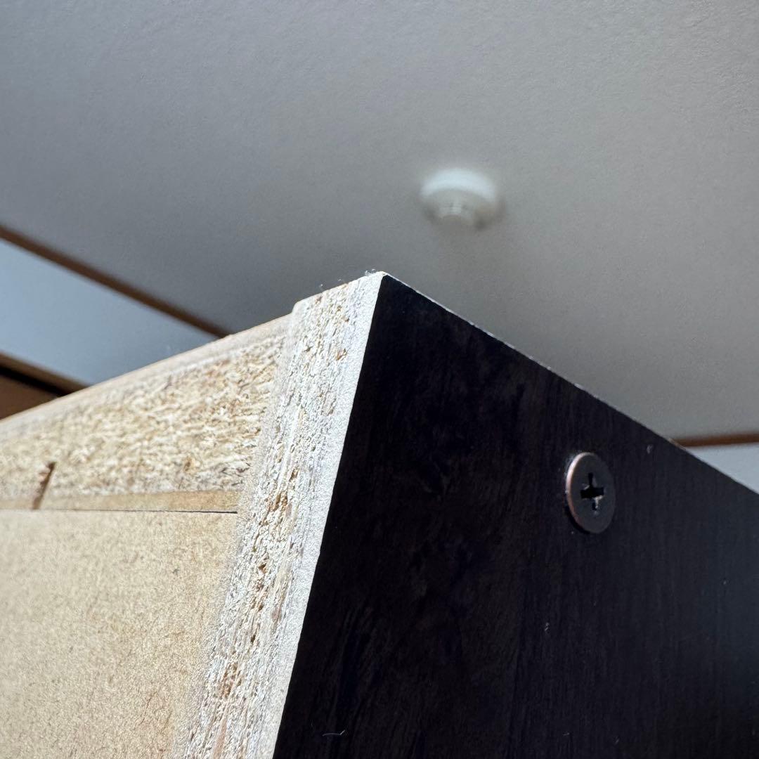 日本製 ぼん家具／木製スライド本棚 漫画 DVD 隙間 引き出し棚×2収納ボード