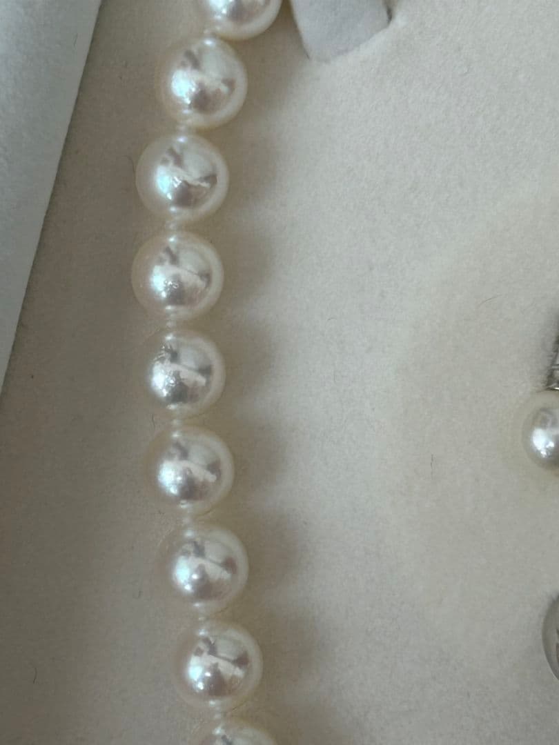 真珠　ネックレス　イヤリング　指輪　pt900 k14wg シルバーダイヤモンド