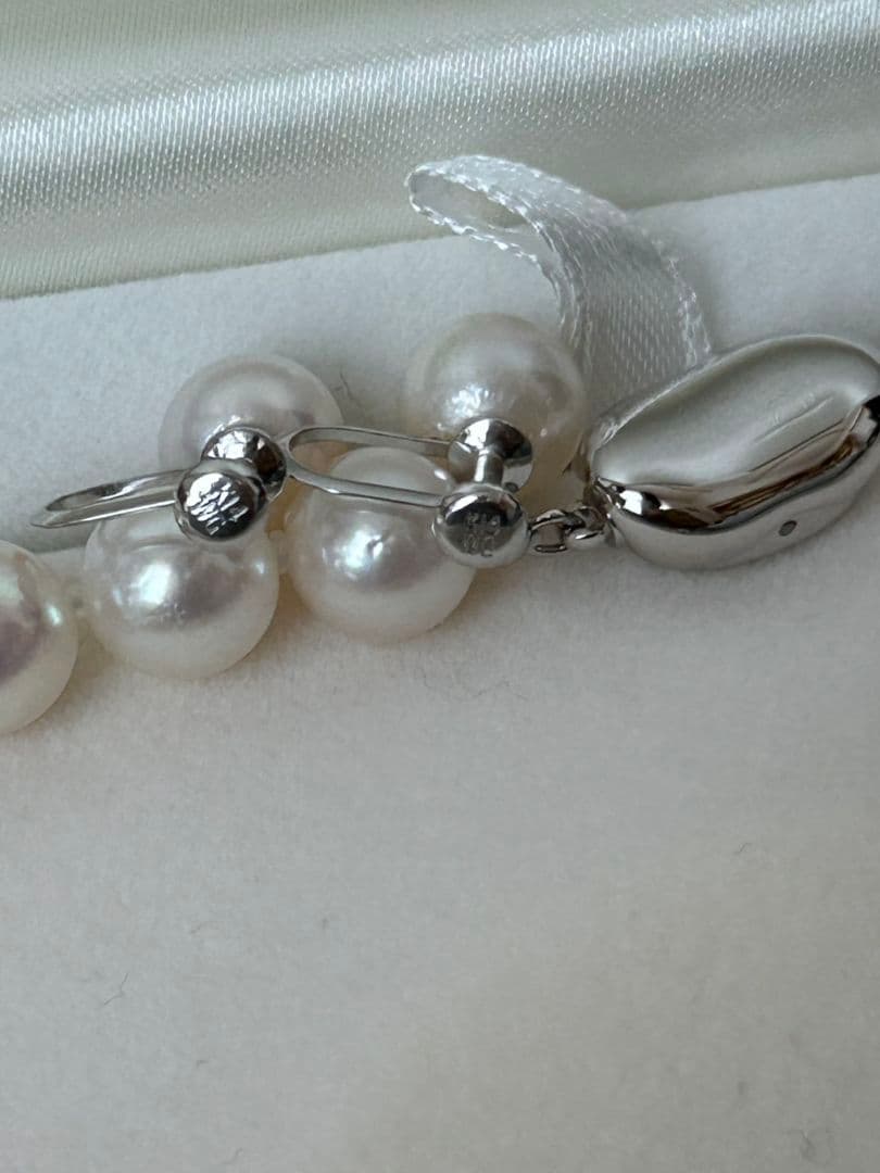 真珠　ネックレス　イヤリング　指輪　pt900 k14wg シルバーダイヤモンド