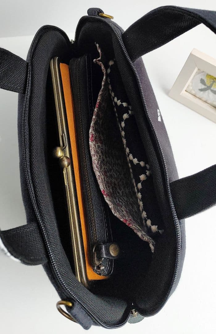 ミナペルホネン　レア　trois　ミニサイズまるいファスナーバッグ