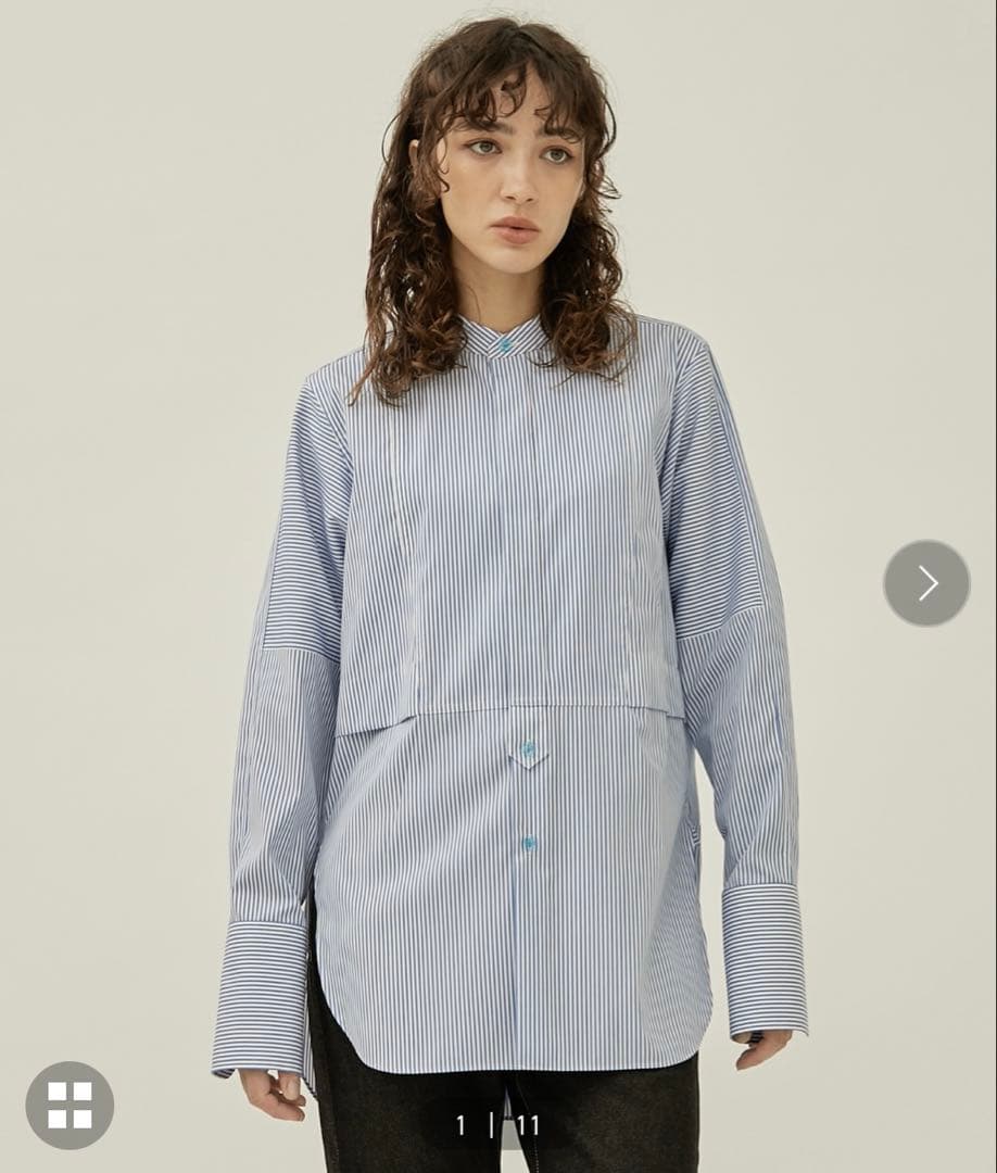 beautiful people ストライプタキシードシャツ