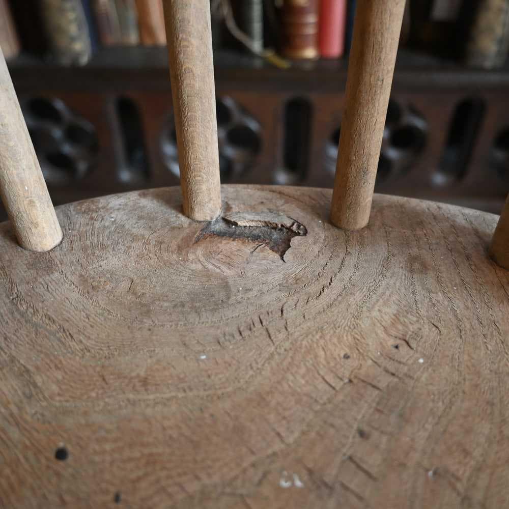 L3705-1-2 英国アンティーク アイベックスチェア キッチンチェア 剝離