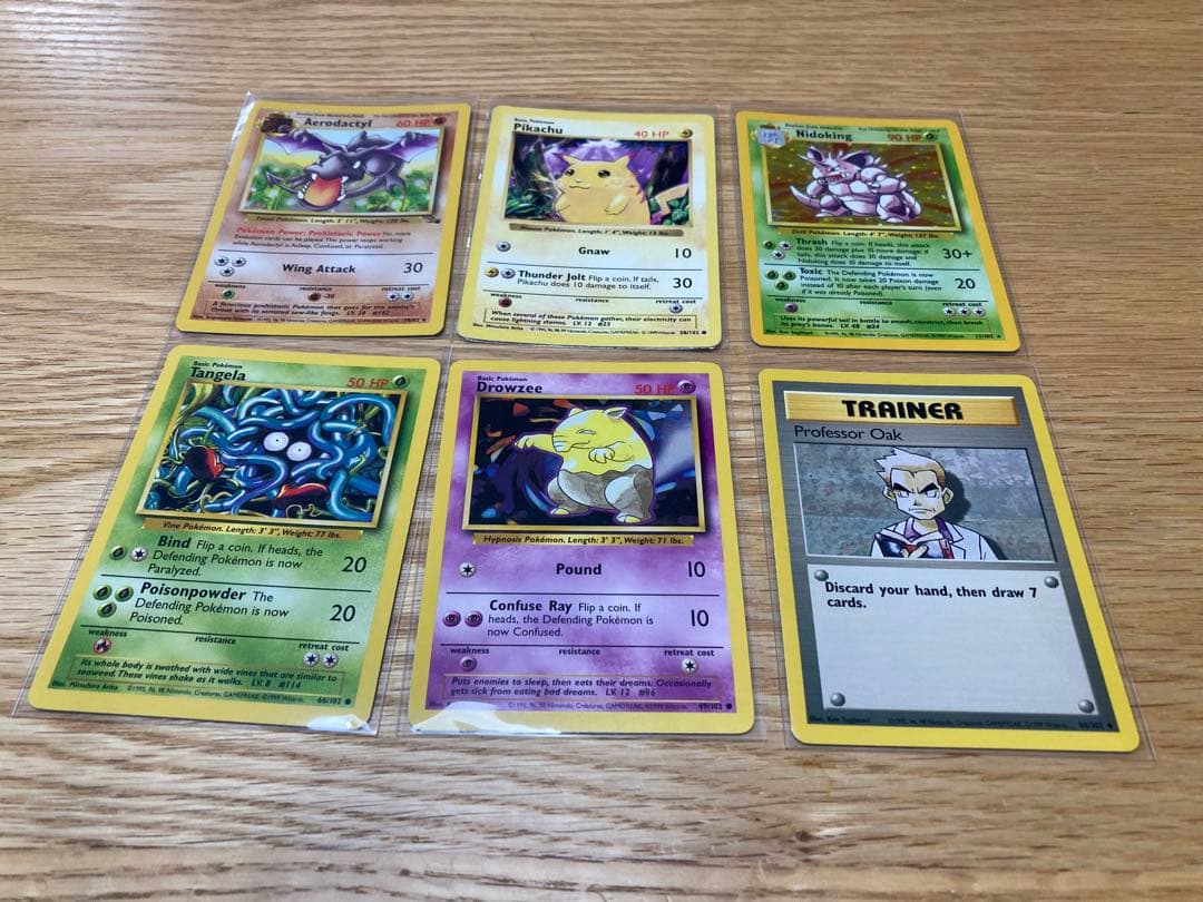 英語版　昔のポケモンカードセット　ニドキングとピカチュウなど