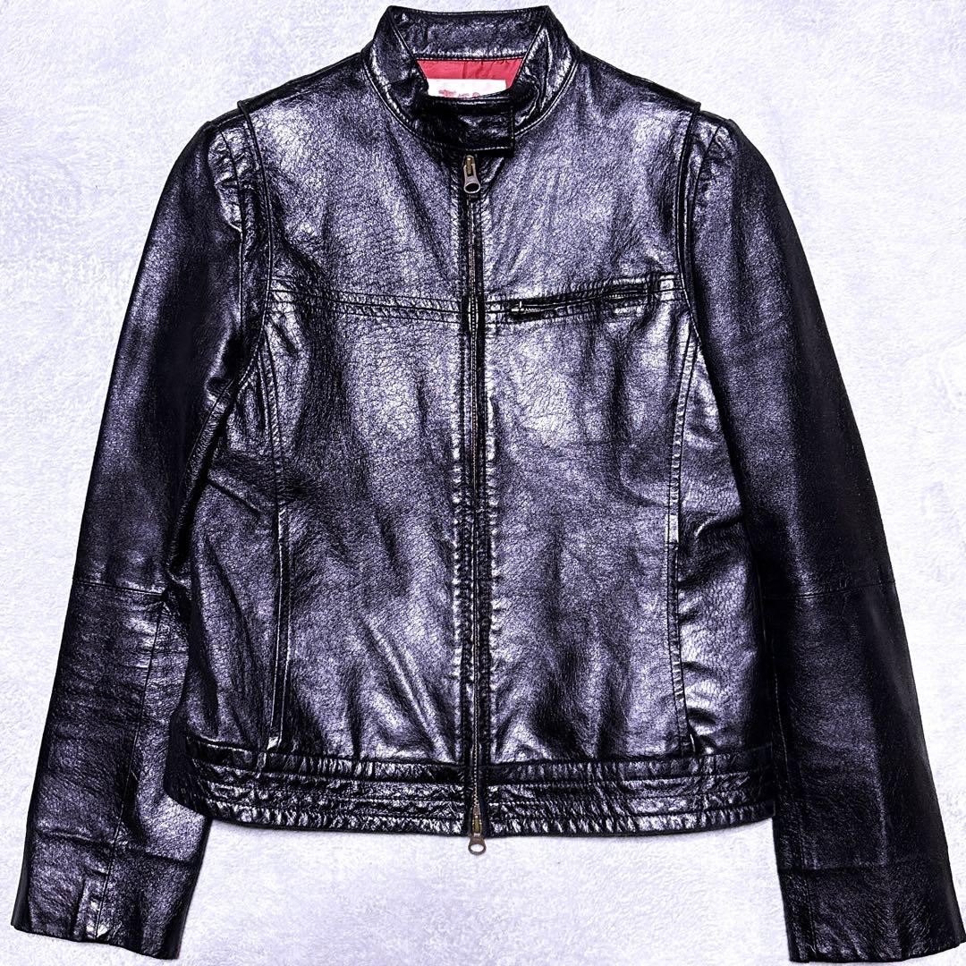 【極美品】ヴィヴィアンタム ライダース シングル ドラゴン ジップ 黒 赤