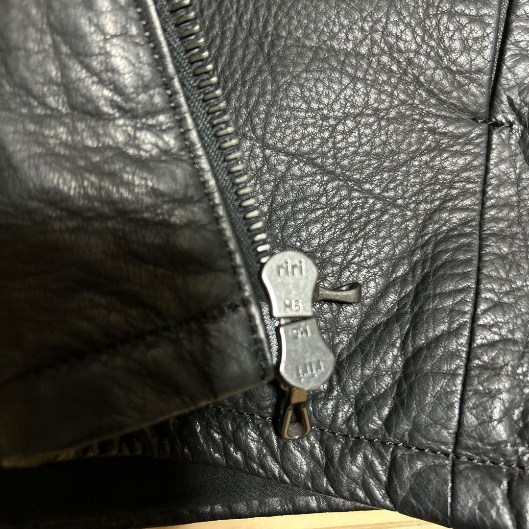 カズユキクマガイ 鹿革 ディアスキン　シングル ライダース レザー ジャケット