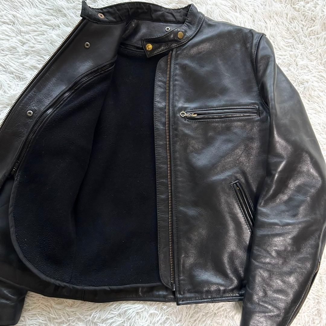 希少Lサイズ！VANSON バンソン　シングル　ライダースジャケット　L