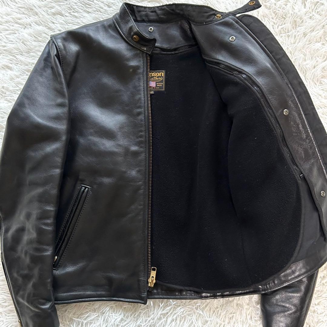 希少Lサイズ！VANSON バンソン　シングル　ライダースジャケット　L