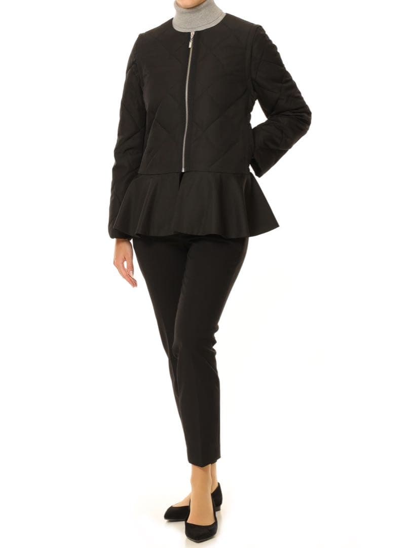 エムプルミエ キルティングぺプラムダウン黒36(クリーニング済)