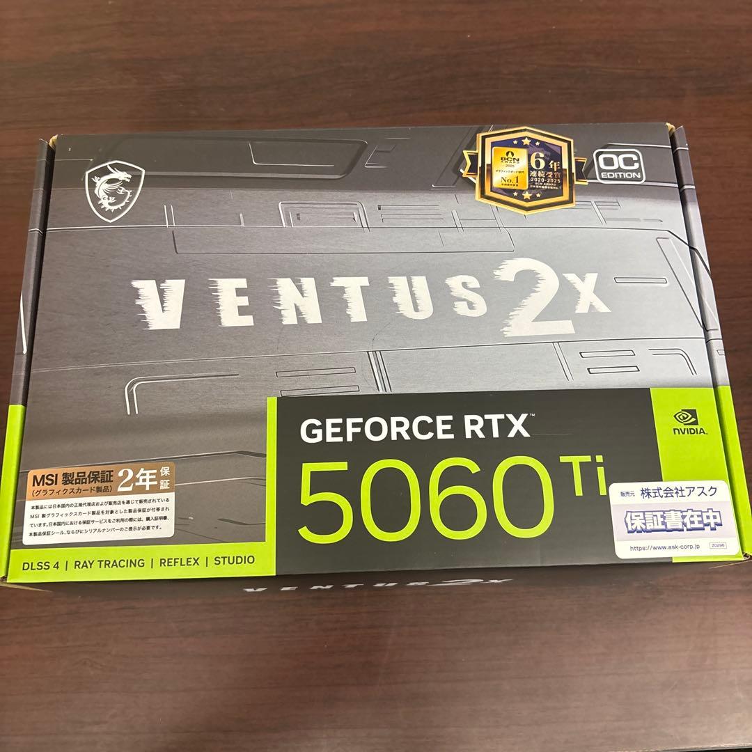 グラフィックボード・グラボ・ビデオカード MSI GeForce RTX 5060 Ti 16G VENTUS 2X OC