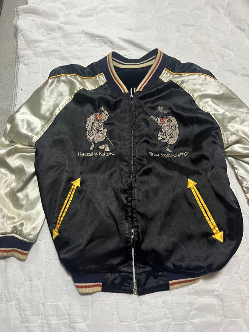 スカジャン ベロア　爆裂爛漫娘　七福神　リバーシブル