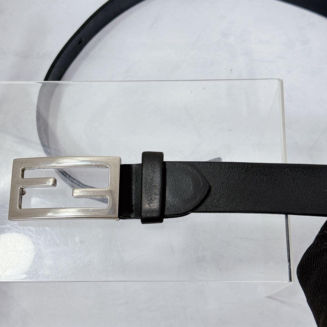 FENDI フェンディ ズッカ デカロゴ シルバーバックル ベルト イタリア製