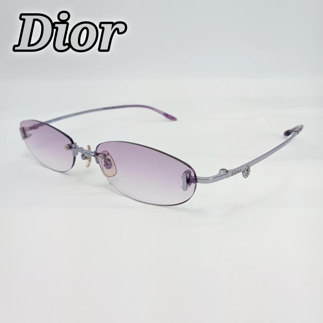 ディオール サングラス 紫 チタン パープル カラーレンズ CD-7553J