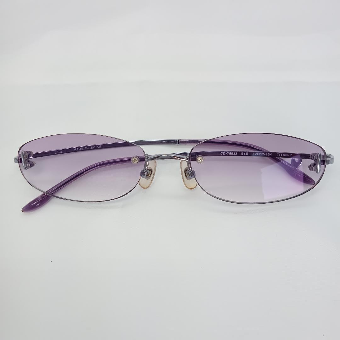 ディオール サングラス 紫 チタン パープル カラーレンズ CD-7553J