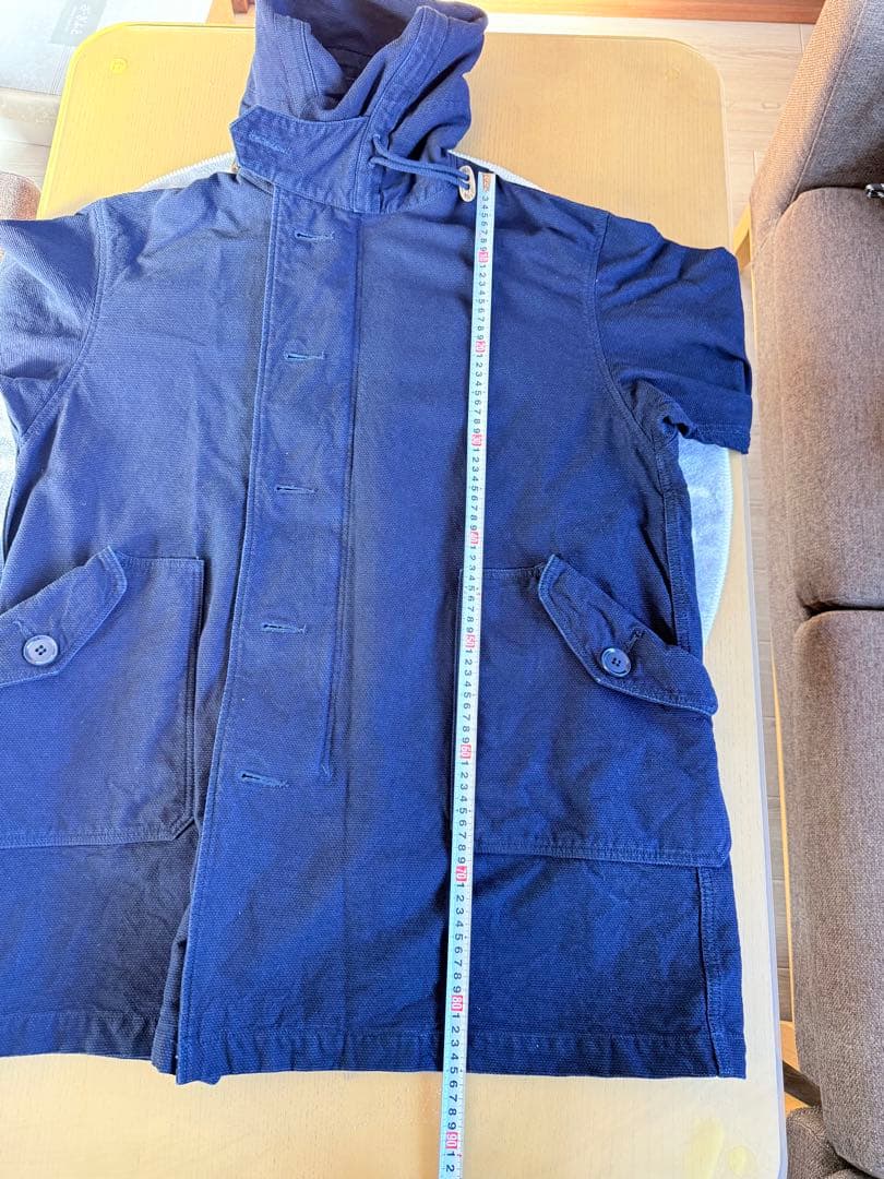 ネイビー フード付きモッズコートMOMOTAROJEANS桃太郎ジーンズコート