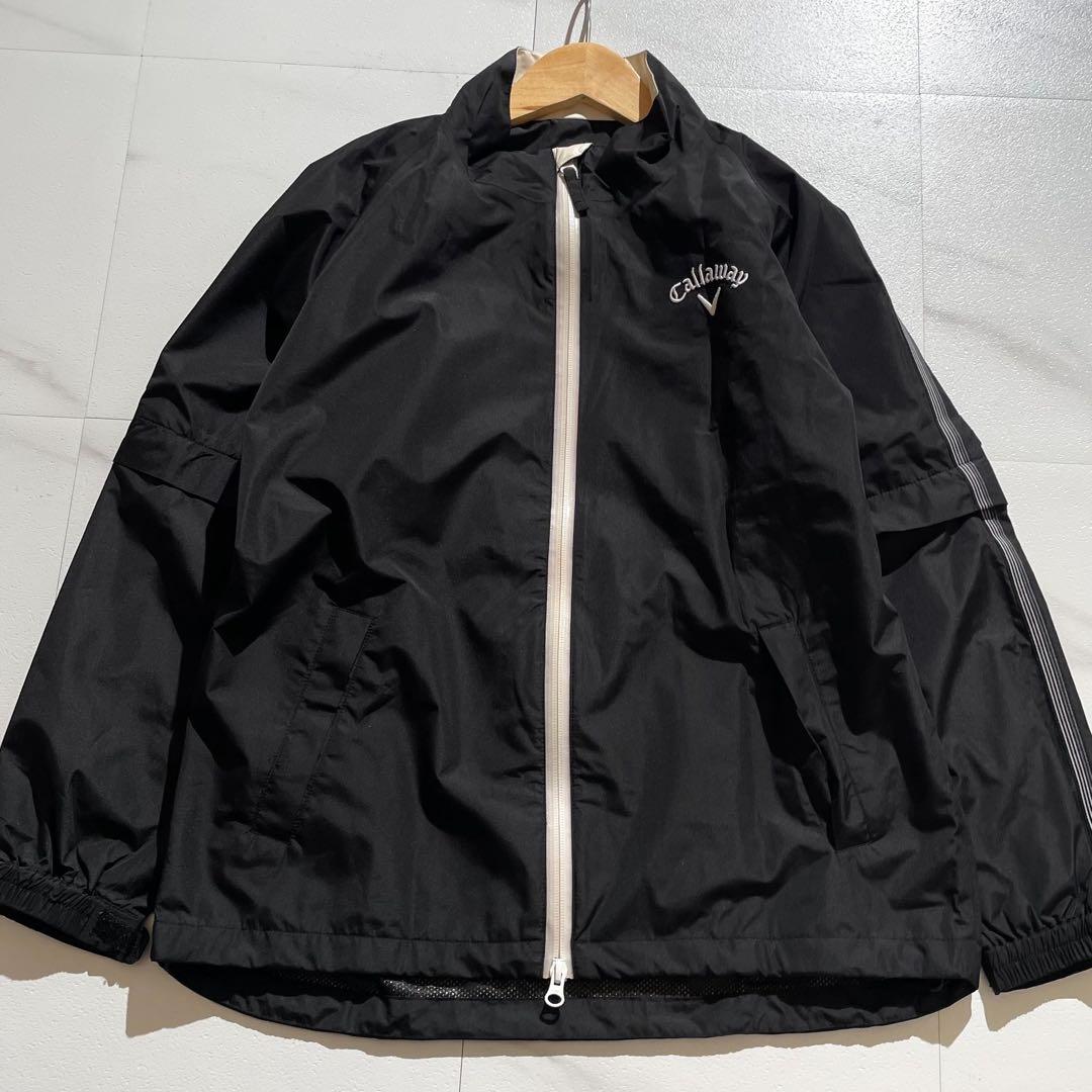 【美品✨】キャロウェイ レインウェア 2WAY ジャケット パンツ 黒 収納袋付