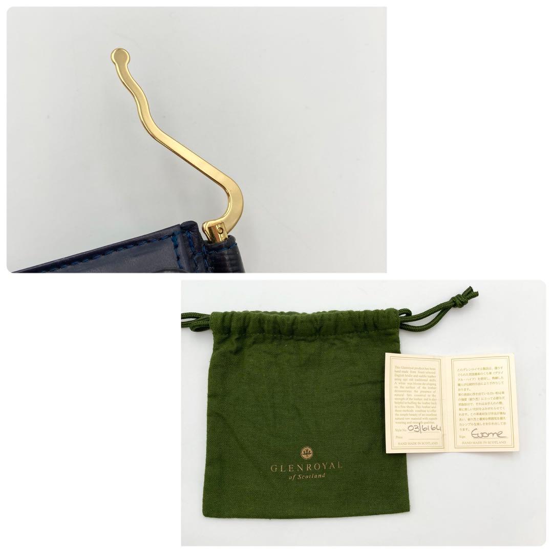 ⭐︎⭐︎⭐︎✨ GLEN マネークリップ 紺色 レザー 高級感