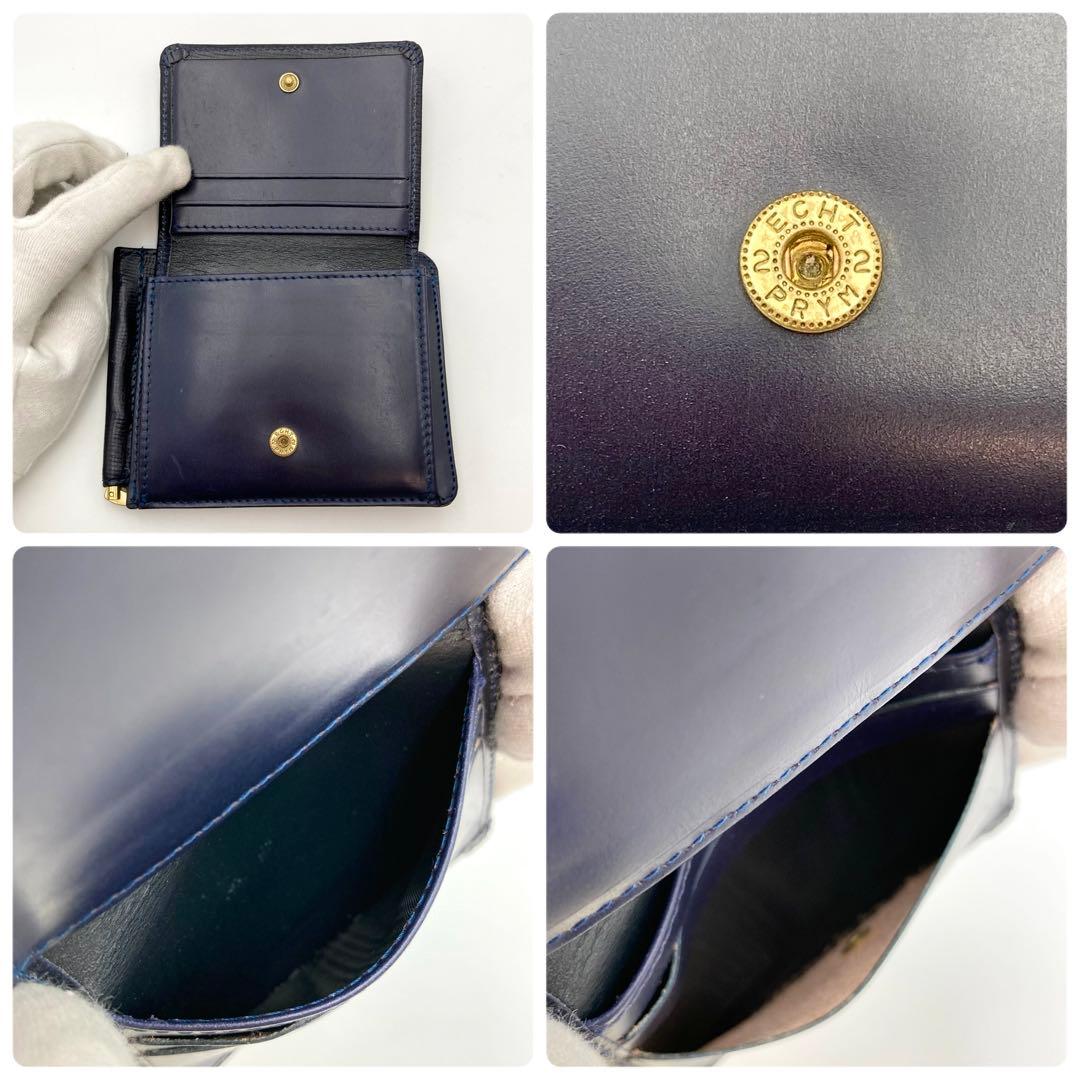 ⭐︎⭐︎⭐︎✨ GLEN マネークリップ 紺色 レザー 高級感