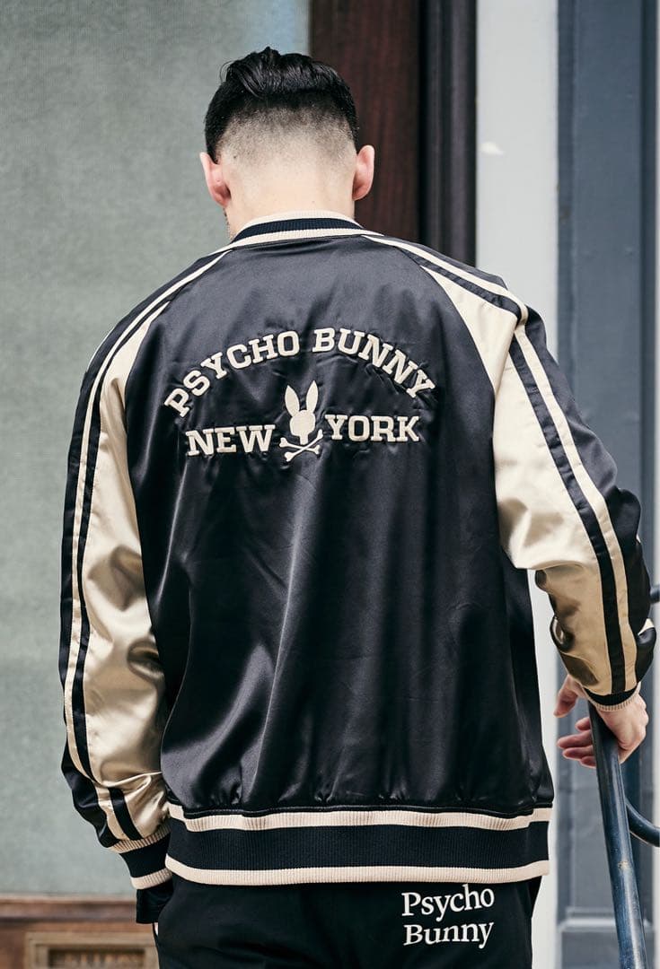 最終値下げ　SKOOKUM × PsychoBunny バニーロゴ スカジャン