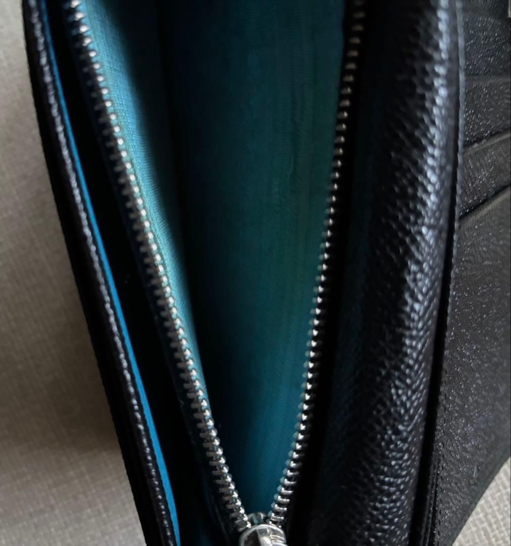 美品　ブルガリ 長財布　レザー　黒　30398 ビーゼロワン　BB Man