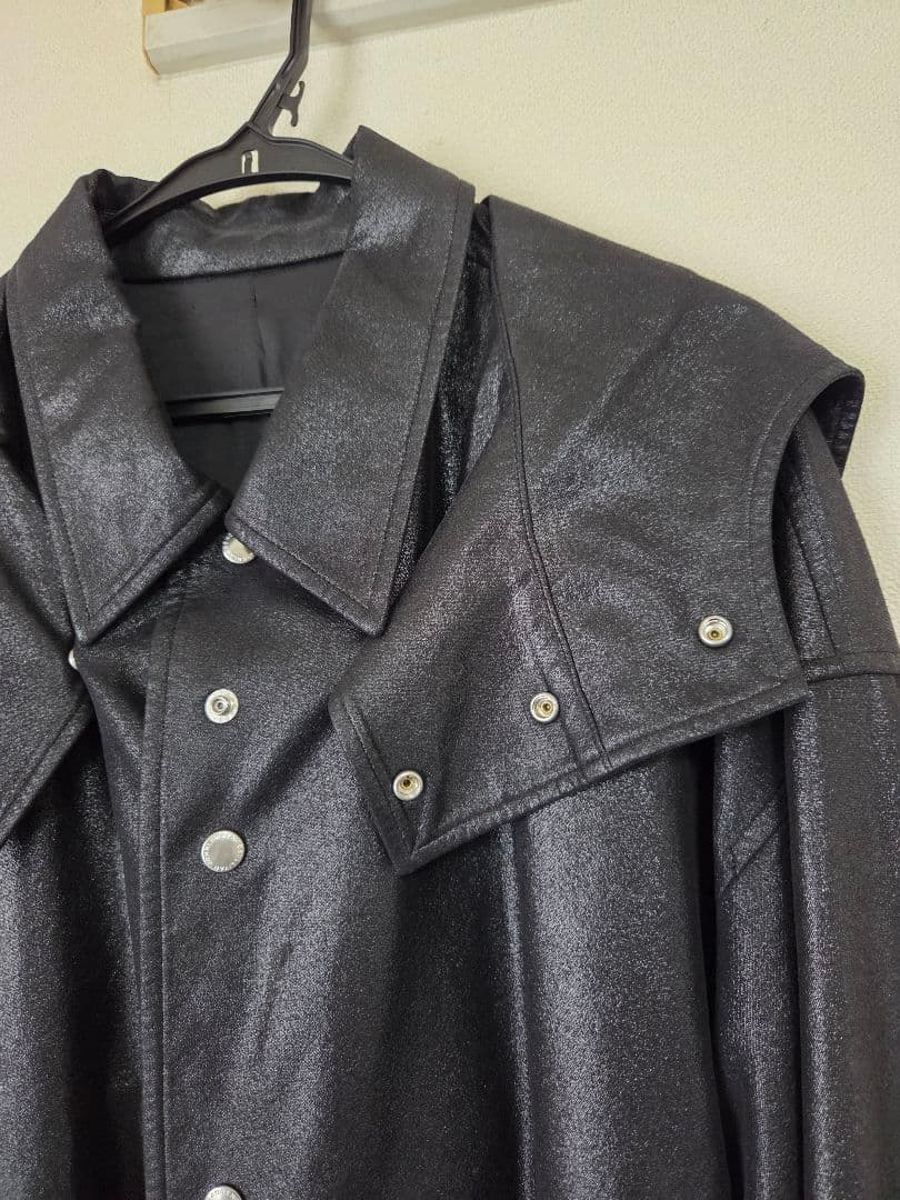 JOHN LAWRENCE SULLIVAN フェイクレザー ロングコート