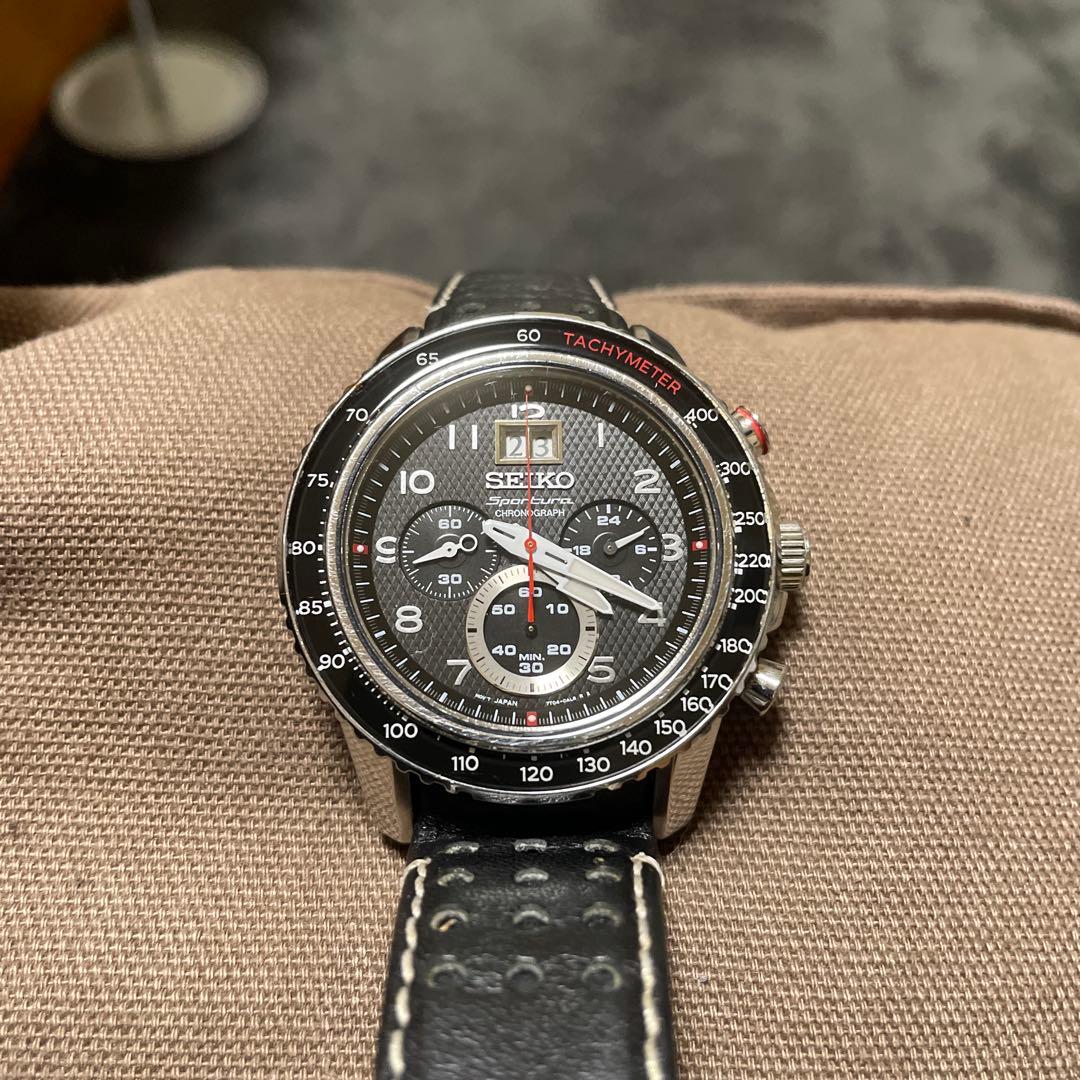 SEIKO セイコー スポーチュラ 7T04-0AL0 クロノグラフ