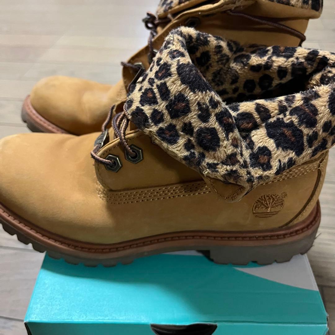 【値下げ】Timberland ティンバーランド レオパード柄 ブーツ 23cm