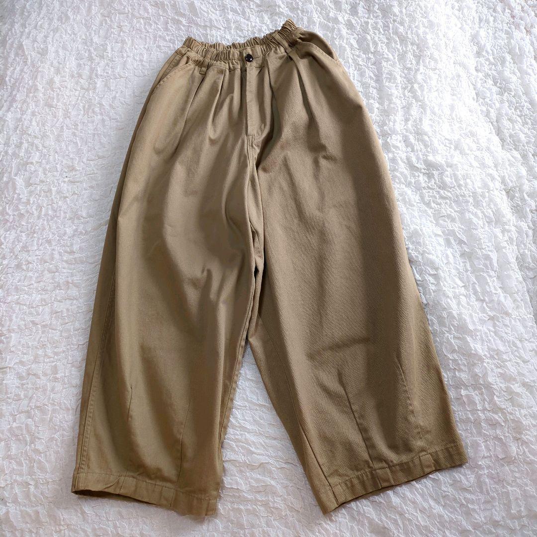 美品 ハーベスティ HARVESTY サーカスパンツ カーキベージュ サイズ1