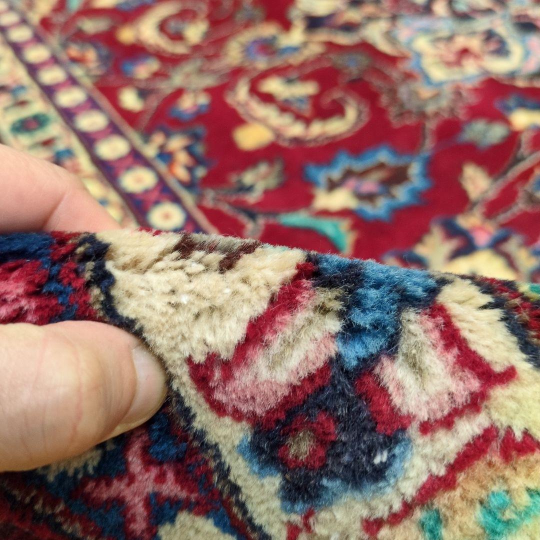 ペルシャ絨毯 290x195 手織り 美術品 カーシャーン産 クリーニング済み