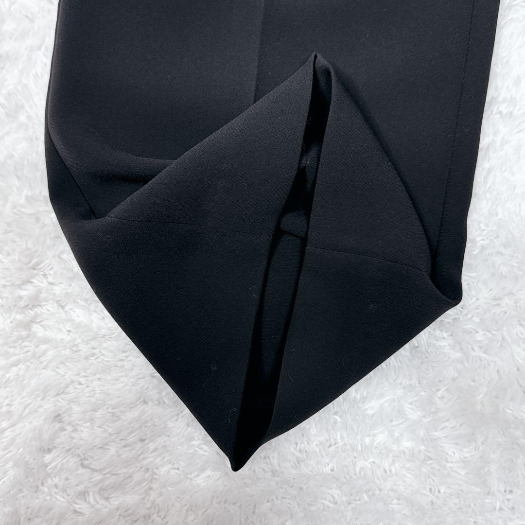 【極美品】プラステ ノーカラー パンツスーツ ブラック XS フォーマル