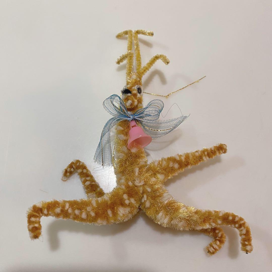 モールのサンタなどクリスマス飾りセット　昭和レトロ