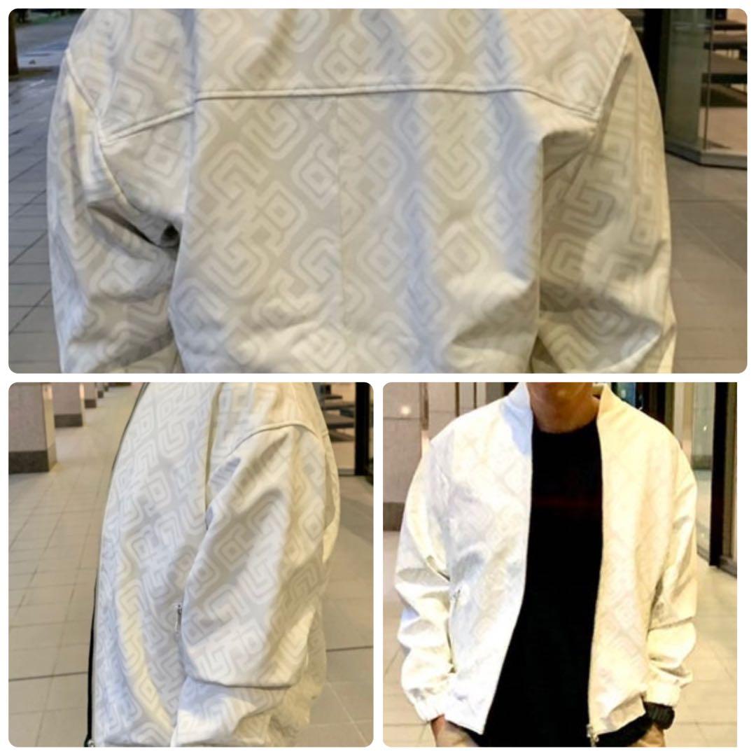 GARNIER ラムレザージャケット　L 総柄　MA-1 ブルゾン　21年モデル