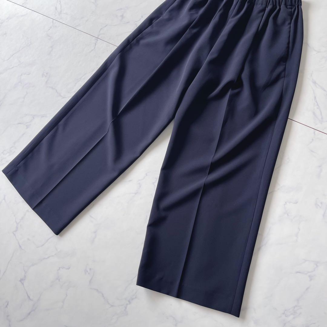 【美品】グリーンレーベルリラクシング ノーカラー セットアップ パンツスーツ40