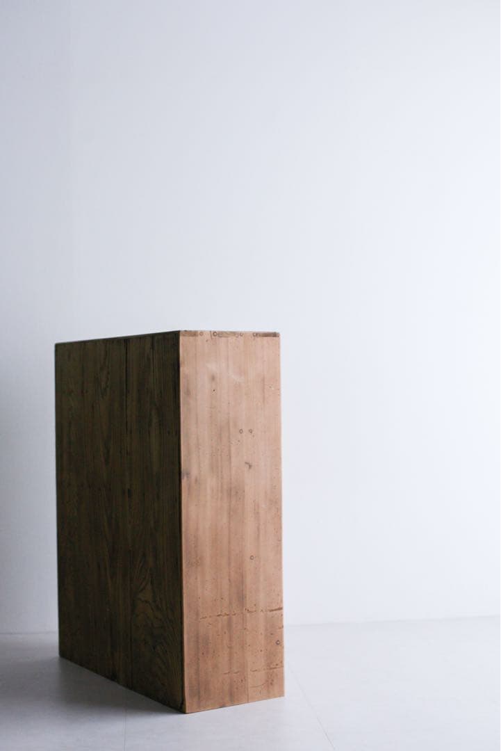 茶箪笥　キャビネット　本棚　収納棚　無垢材　杉材　ケヤキ材　古家具