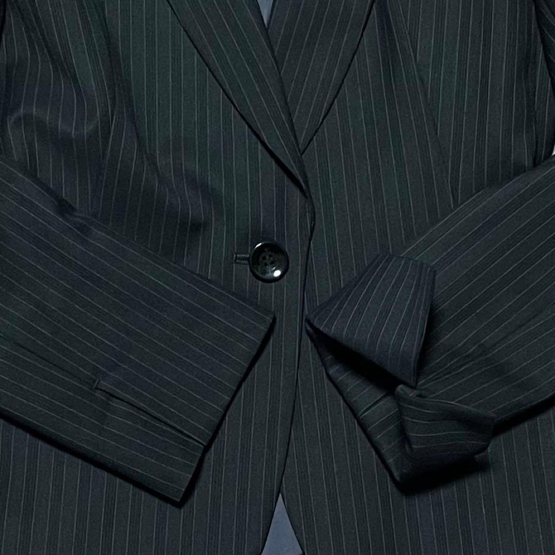 【INDIVI】美品インディヴィ 高級シルク ストレッチ ブーツカット ブラック