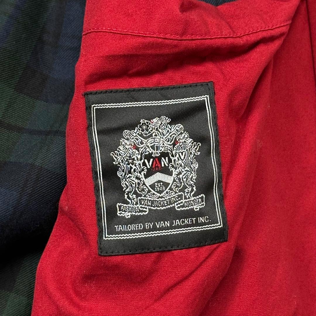VAN JACKET ドリズラー ハリントンジャケット 赤 ビッグロゴ刺繍