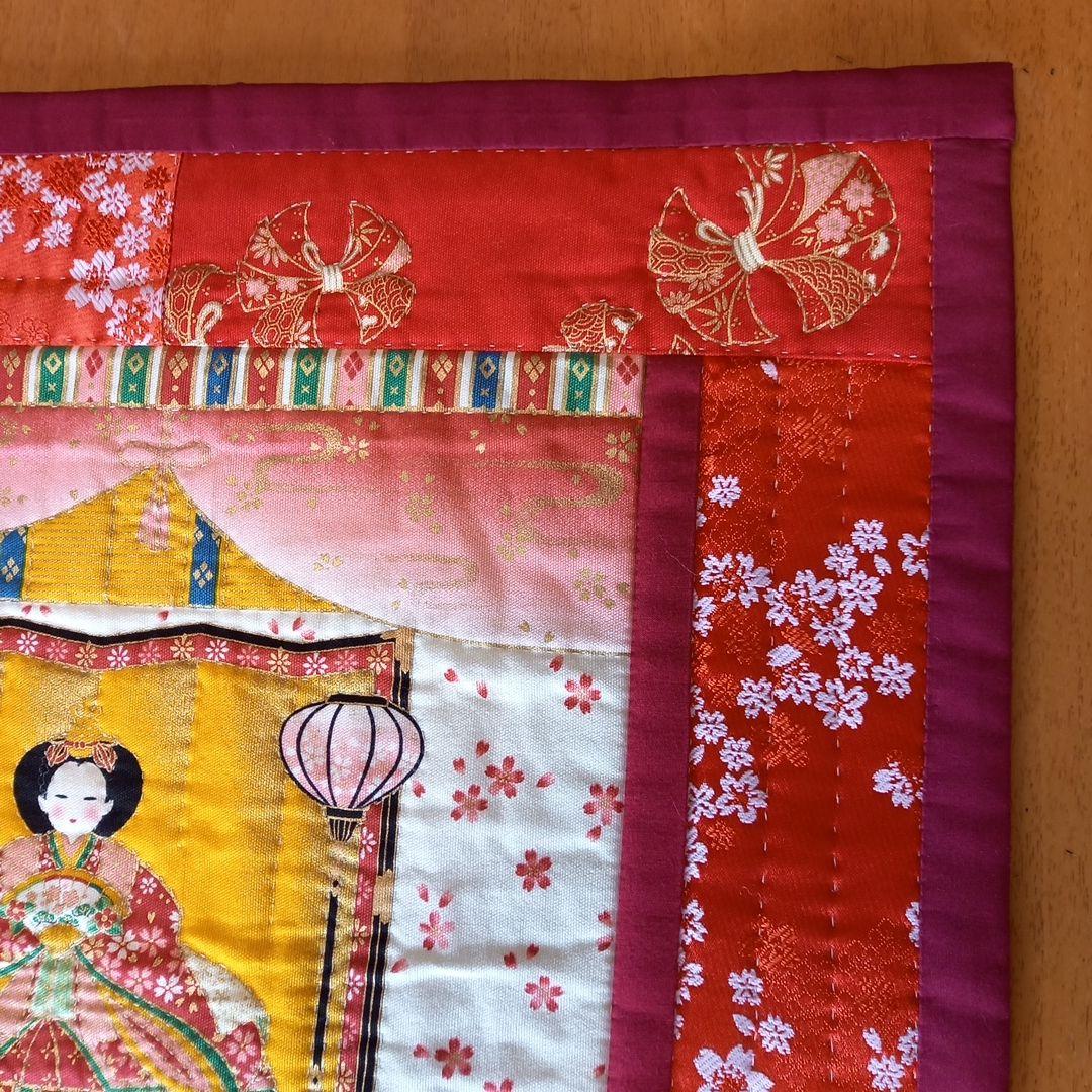 お雛様6段飾りキルトタペストリー