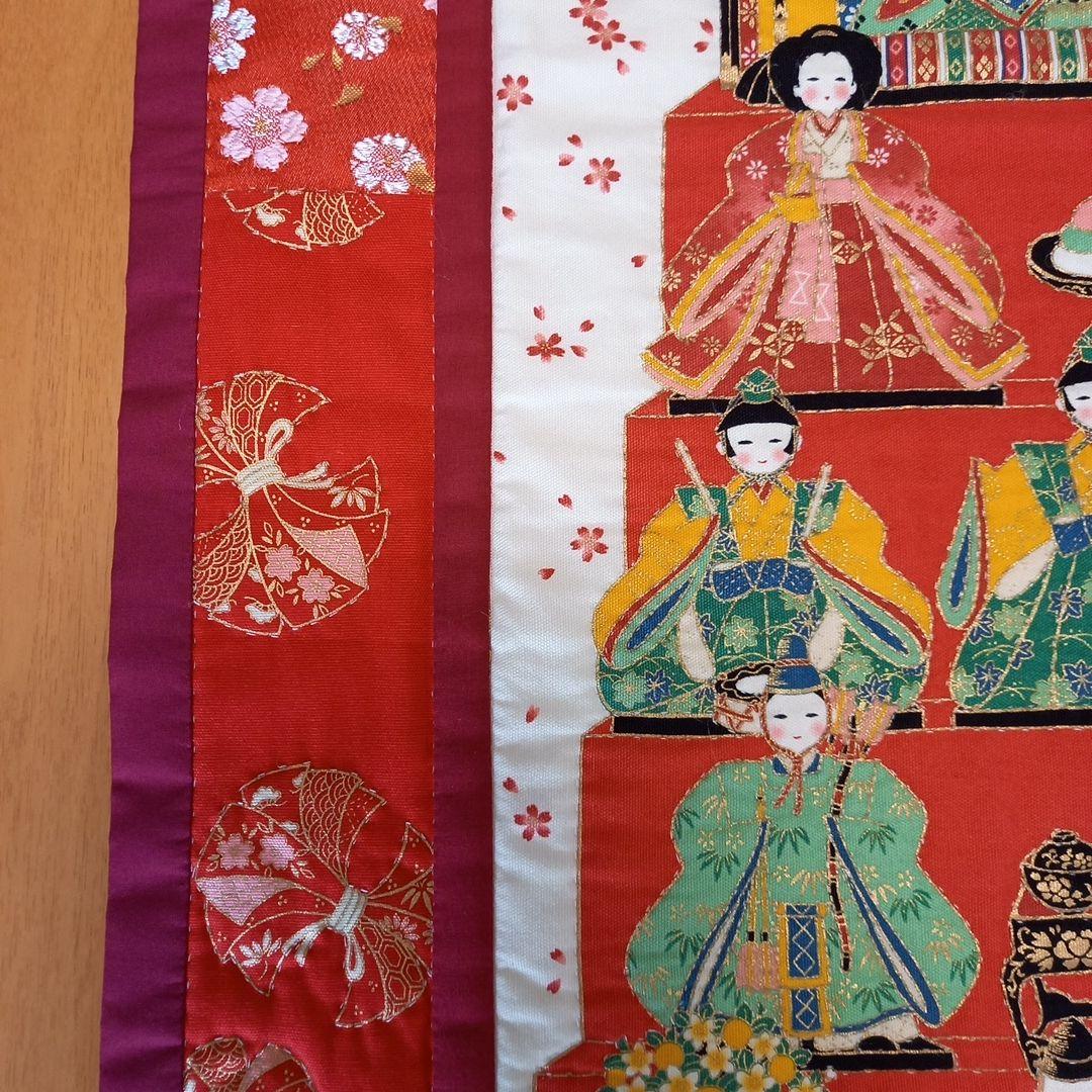 お雛様6段飾りキルトタペストリー