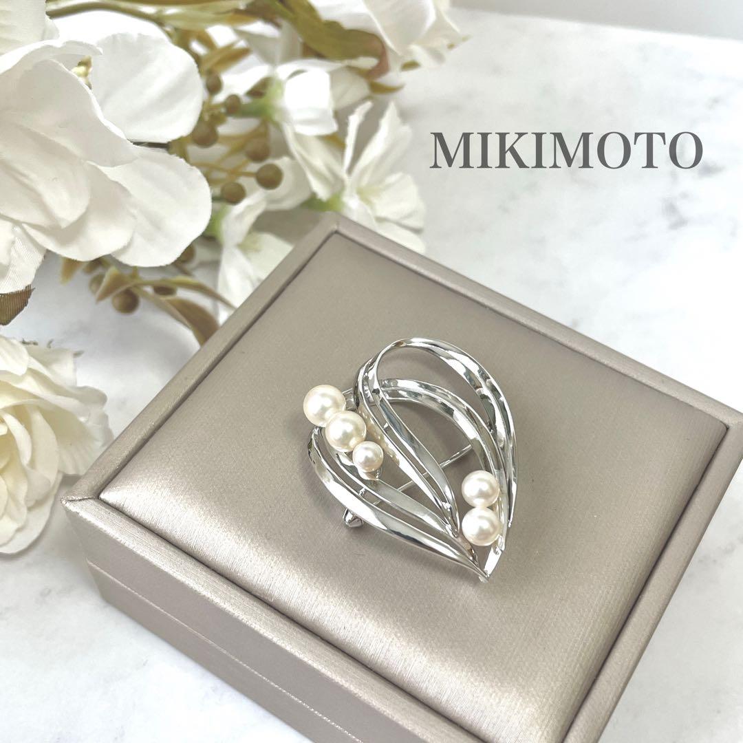 皇室御用達✨ミキモト アコヤ真珠 パール ブローチ コサージュ ハート