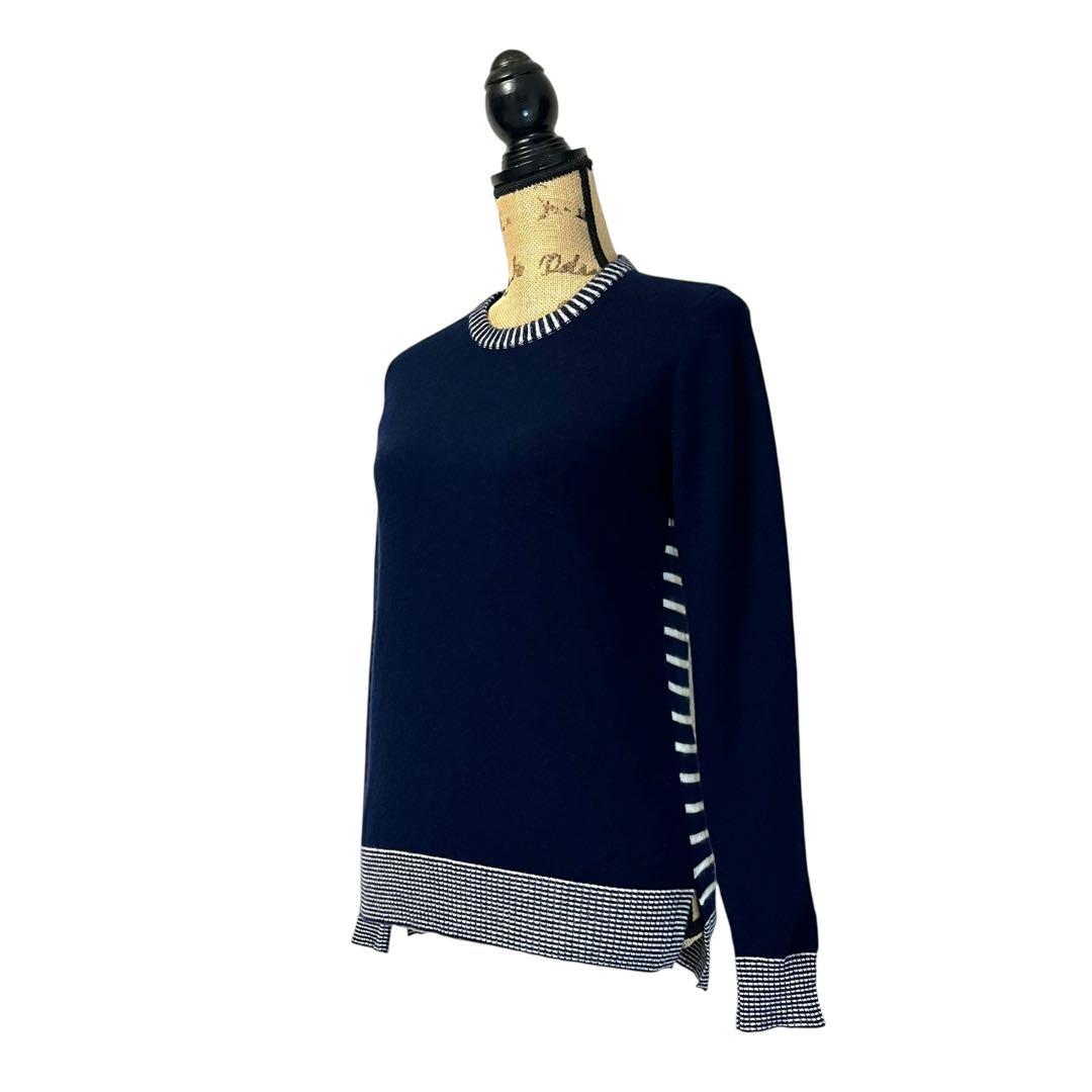 【カシミヤ100%】【M】DAMA collection 切り替え ニット