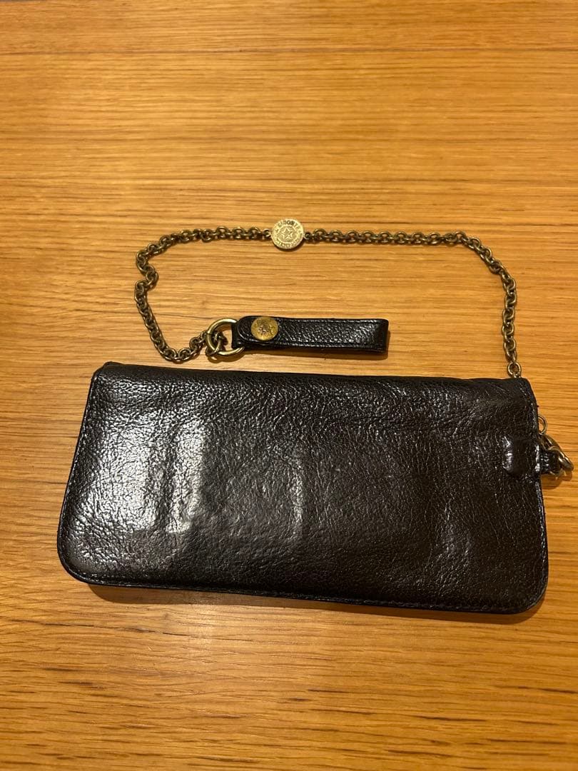 IL BISONTE イルビゾンテ レザー長財布 ウォレットチェーン付