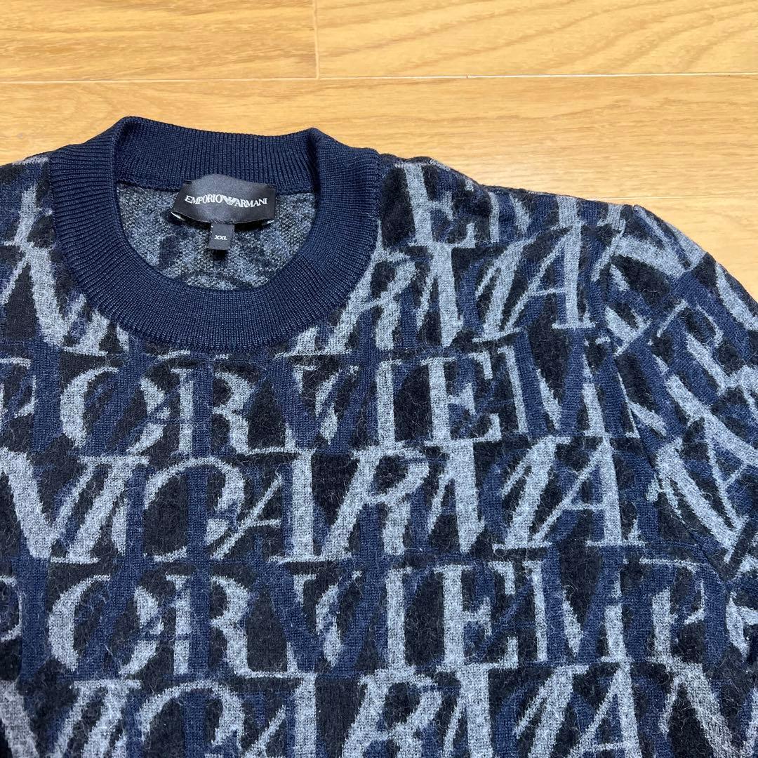 XXL【エンポリオアルマーニ】総柄ウールニット