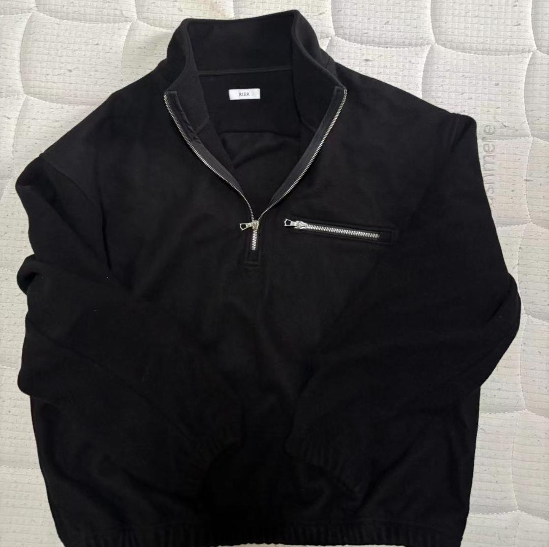 RIER ブラック ハーフジップ ジャンパー L 即日発送ok