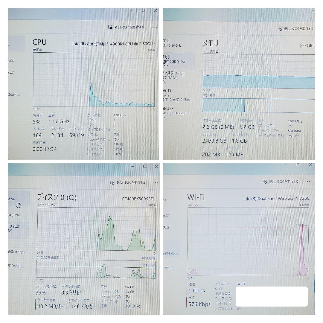 Windowsノート本体 Lenovo thinkpad L540 SSD480GB windows11
